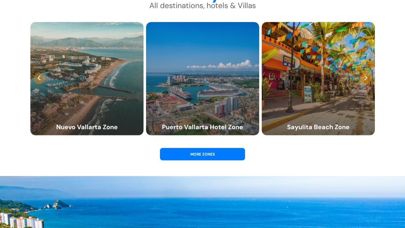 Service zones — Nuevo Vallarta, Puerto Vallarta hotel zone, Sayulita and more.